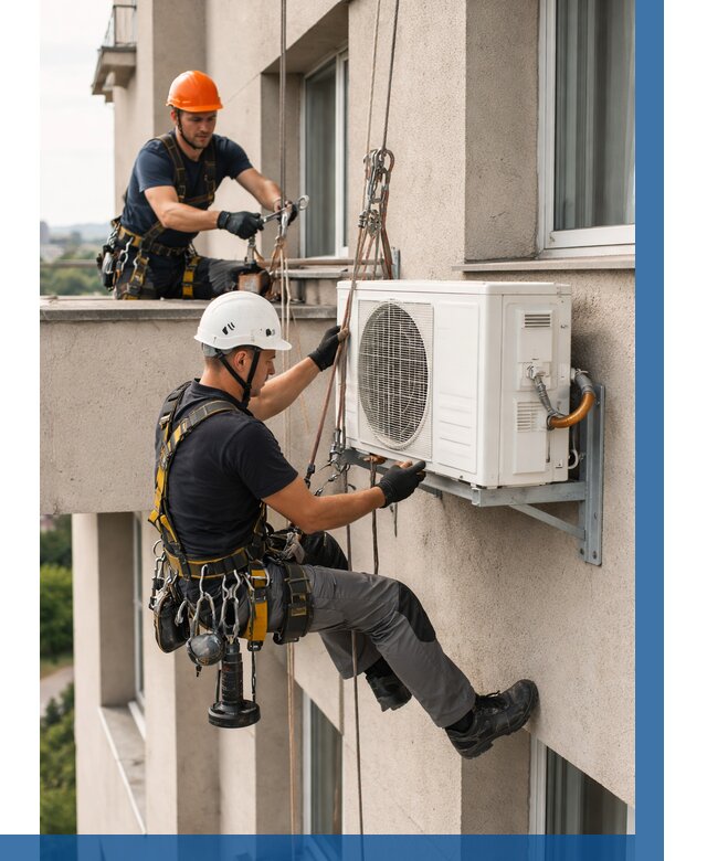 Монтаж внешнего блока кондиционера в Медногорске от 6612 р. | ВЫСОТНИК-Мдн