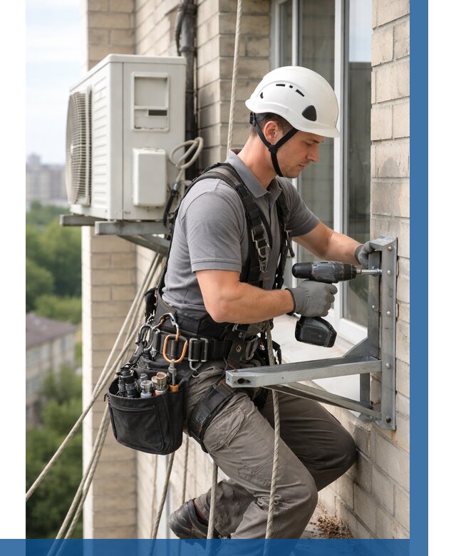 Установка кронштейнов кондиционера в Медногорске от 3560 р. | ВЫСОТНИК-Мдн