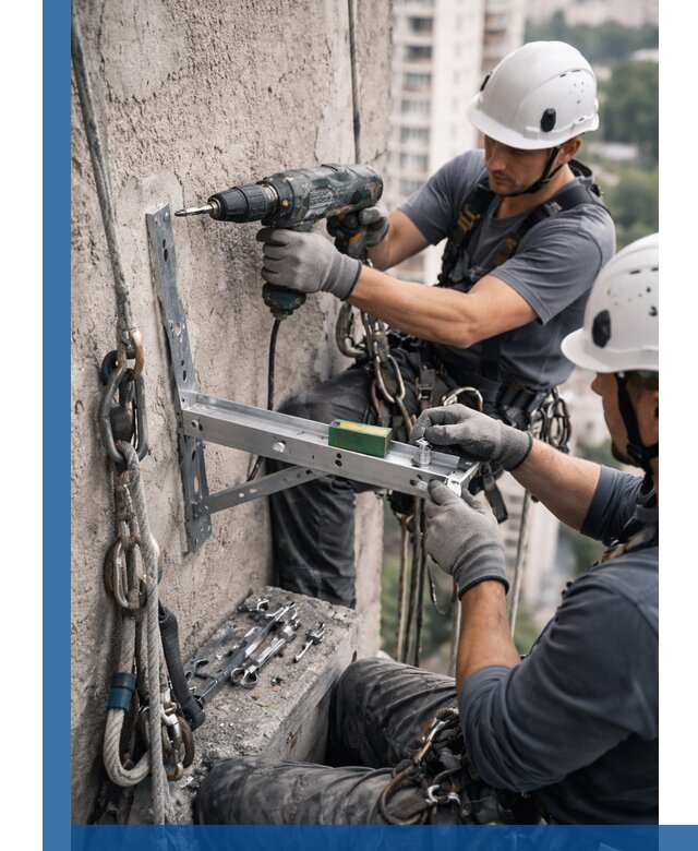 Установка кронштейнов кондиционера и крепежа в Медногорске