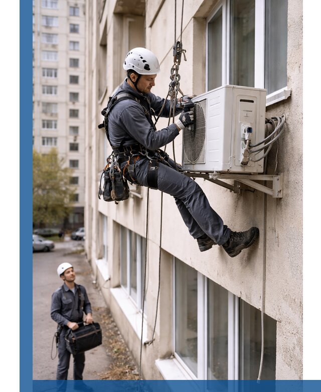 Демонтаж внешнего блока кондиционера в Медногорске профессионально