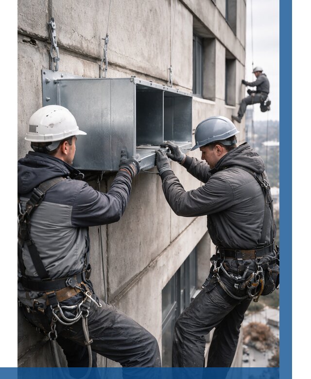 Монтаж вентиляционных коробов в Медногорске от 3052 р. | ВЫСОТНИК-Мдн