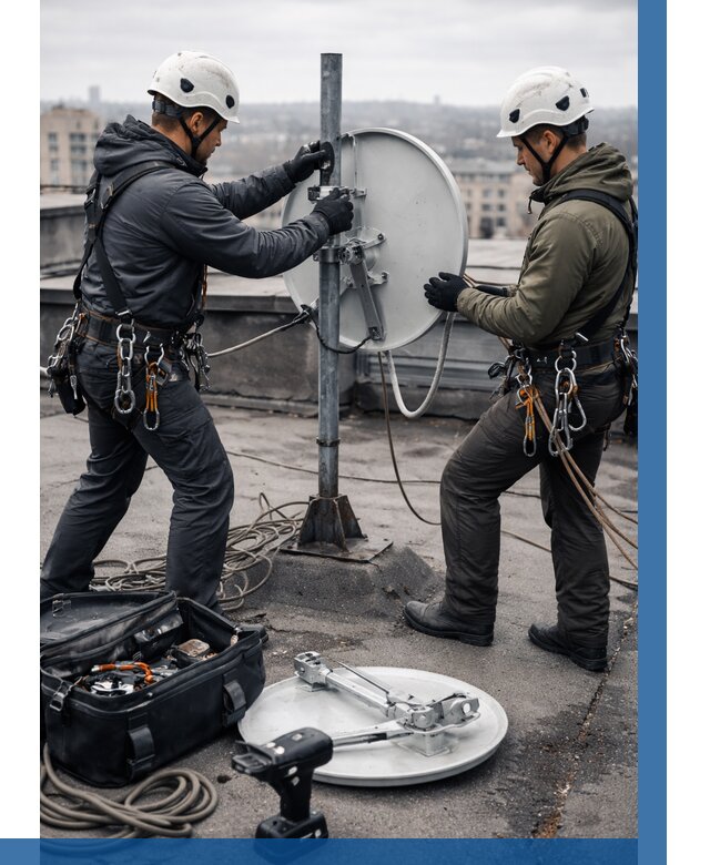 Демонтаж антенн на крыше в Медногорске от 4577 р. | ВЫСОТНИК-Мдн