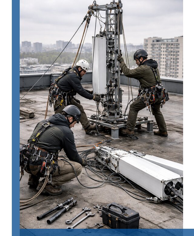 Демонтаж антенн на крыше зданий в Медногорске с гарантией