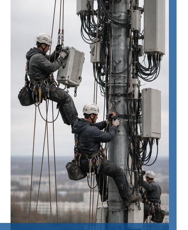 Монтаж оборудования связи на мачте в Медногорске от 7629 р. | ВЫСОТНИК-Мдн