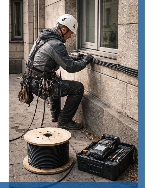 Прокладка оптоволоконного кабеля в Медногорске от 814 р. | ВЫСОТНИК-Мдн