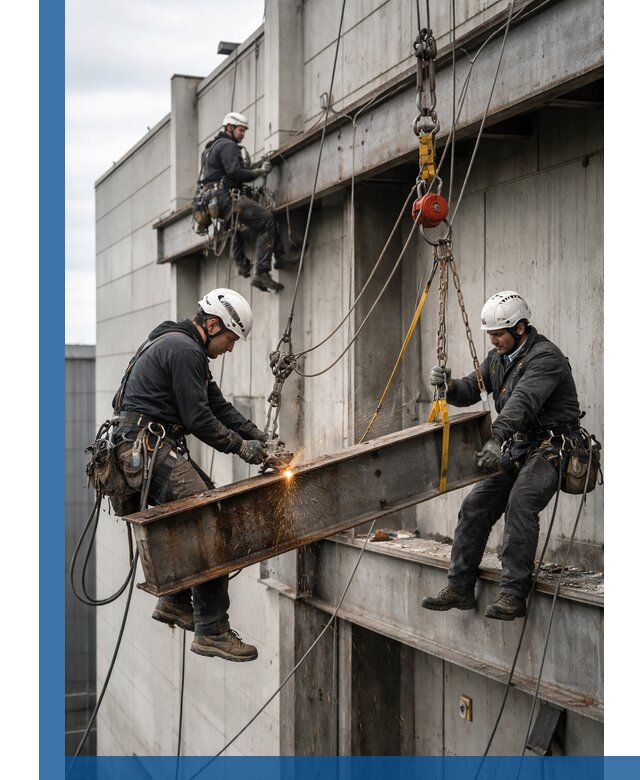 Демонтаж металлоконструкций на высоте в Медногорске под ключ