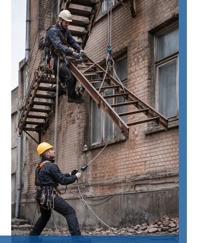 Демонтаж пожарной лестницы в Медногорске от 12206 р. | ВЫСОТНИК-Мдн