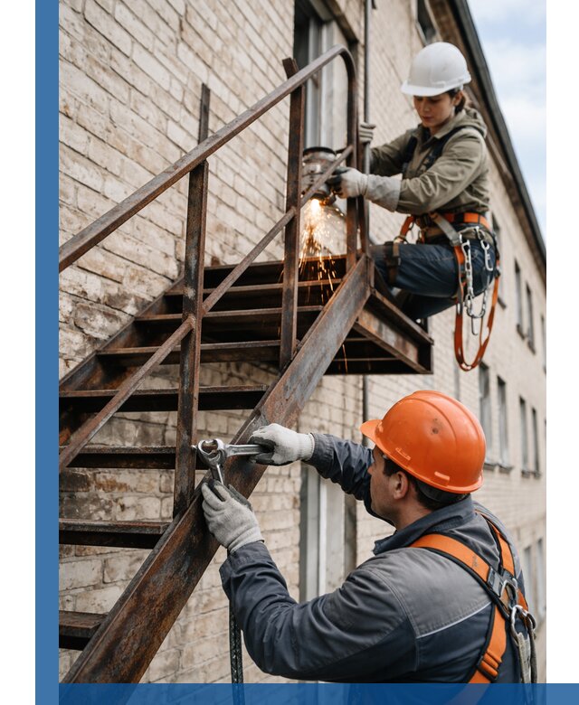 Ремонт и восстановление пожарных лестниц с выездом в Медногорске