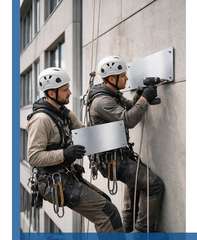 Монтаж табличек и указателей в Медногорске для зданий и сооружений