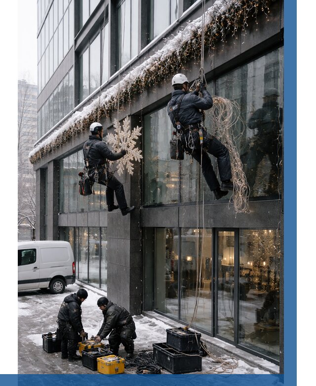 Демонтаж новогоднего оформления в Медногорске от 5595 р. | ВЫСОТНИК-Мдн