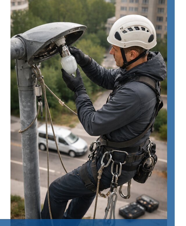 Замена ламп на высоте в Медногорске от 2543 р. | ВЫСОТНИК-Мдн