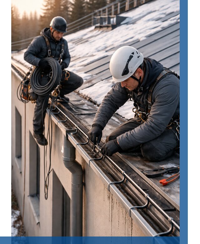 Монтаж греющего кабеля на кровле в Медногорске от 458 р. | ВЫСОТНИК-Мдн