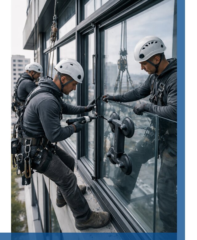 Витражное остекление зданий в Медногорске от 3560 р. | ВЫСОТНИК-Мдн