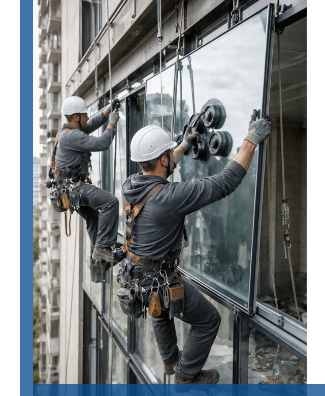 Витражное остекление фасадов и лоджий в Медногорске под ключ