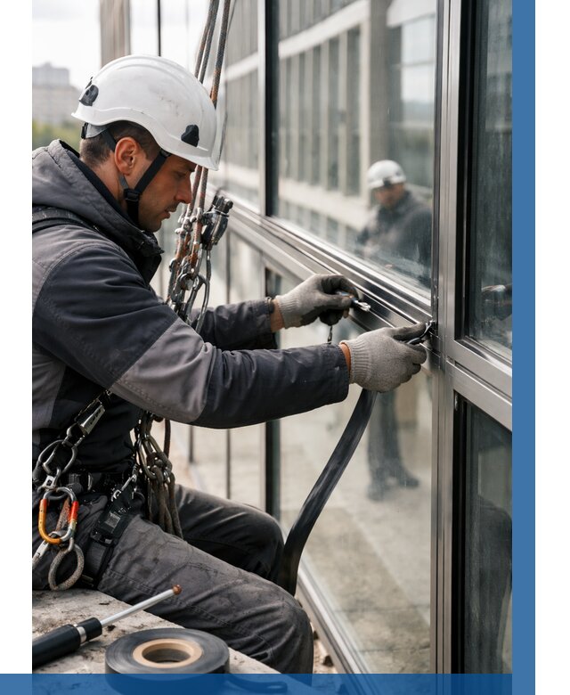 Ремонт витражных конструкций в Медногорске от 3560 р. | ВЫСОТНИК-Мдн