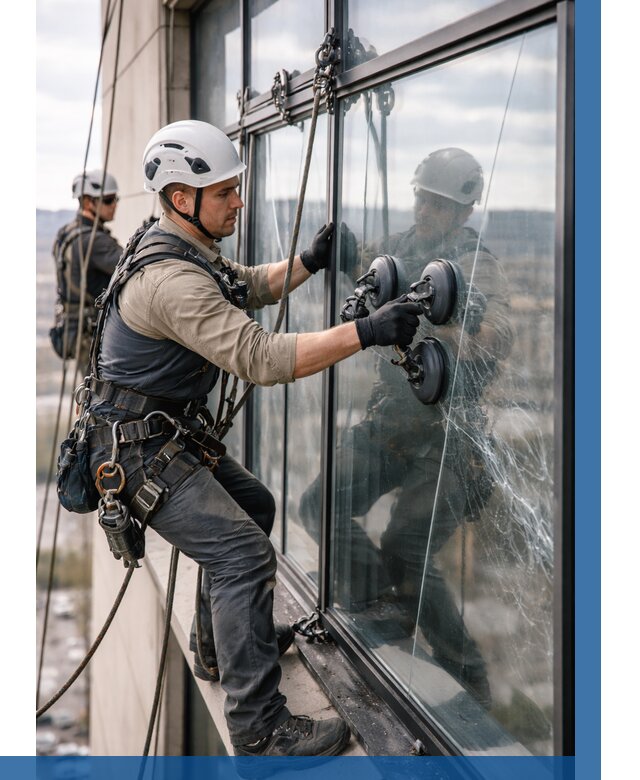 Замена стекла в витраже в Медногорске под ключ от 8646 р. | ВЫСОТНИК-Мдн