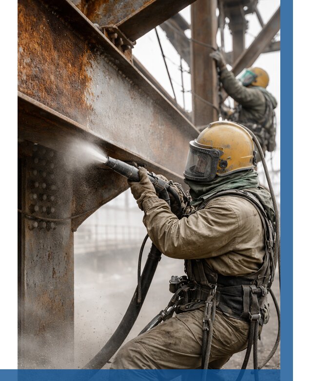 Пескоструйная очистка металлоконструкций в Медногорске по 610 р.  ВЫСОТНИК-Мдн