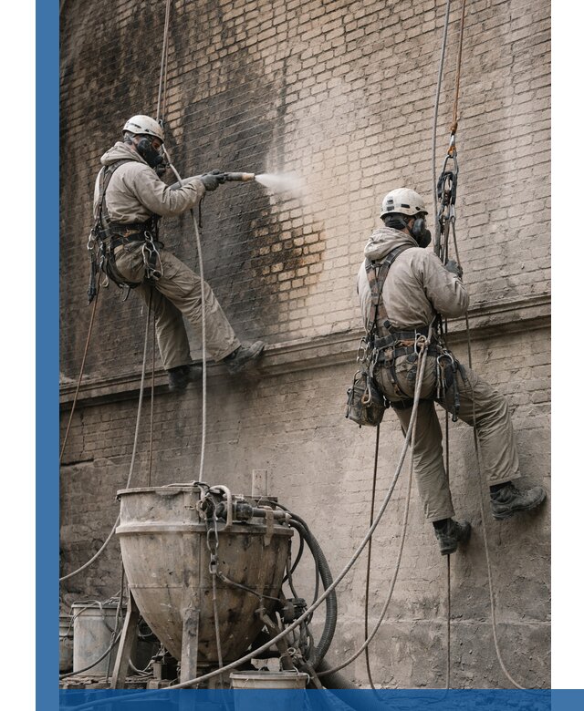 Пескоструйная очистка фасадов в Медногорске профессионально