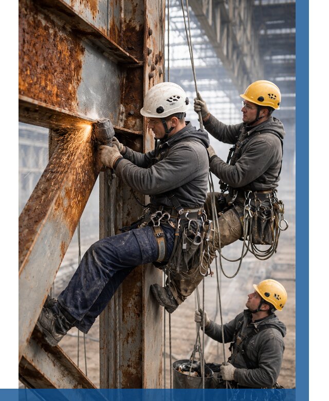 Зачистка металла от ржавчины в Медногорске от 356 р. | ВЫСОТНИК-Мдн