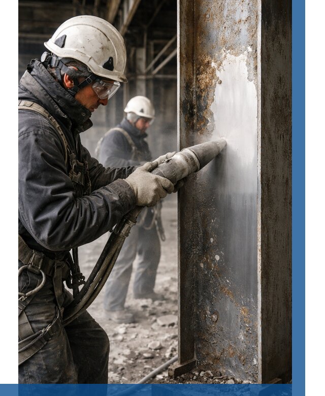 Удаление старой краски с металла в Медногорске от 458 р. | ВЫСОТНИК-Мдн