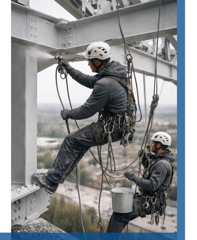 Покраска металлоконструкций на высоте в Медногорске 356 р |ВЫСОТНИК-Мдн