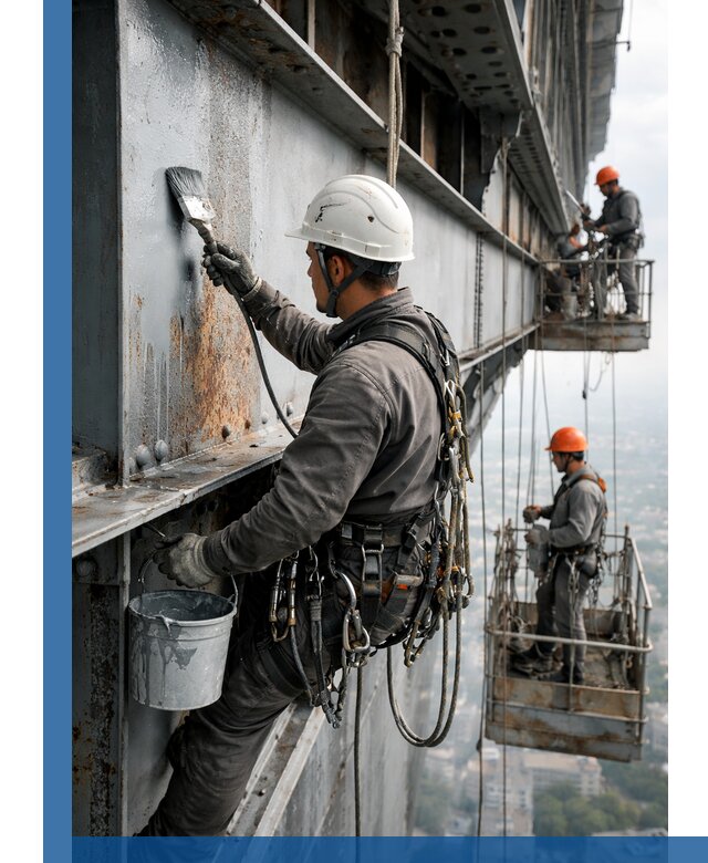 Покраска металлоконструкций на высоте в Медногорске профессионально