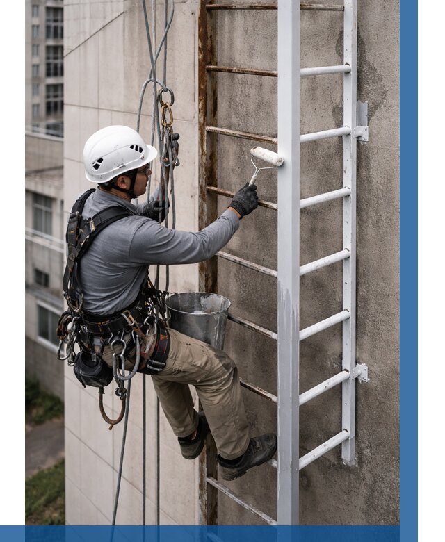 Покраска пожарных лестниц в Медногорске от 4577 р. | ВЫСОТНИК-Мдн