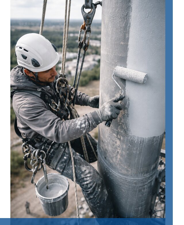 Покраска мачт связи под ключ в Медногорске от 865 р. | ВЫСОТНИК-Мдн