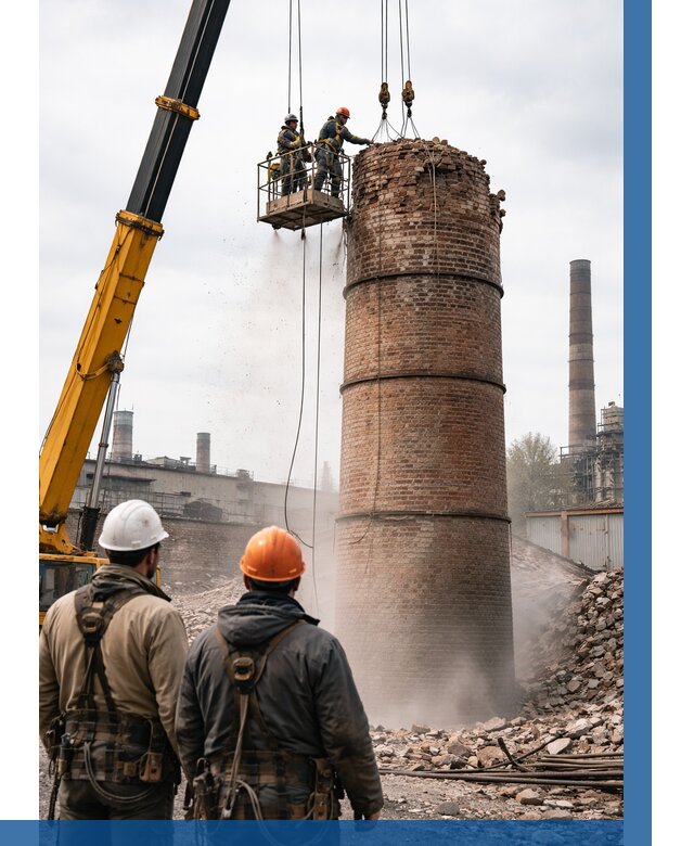 Демонтаж дымовой трубы в Медногорске от 91548 р. | ВЫСОТНИК-Мдн, смета