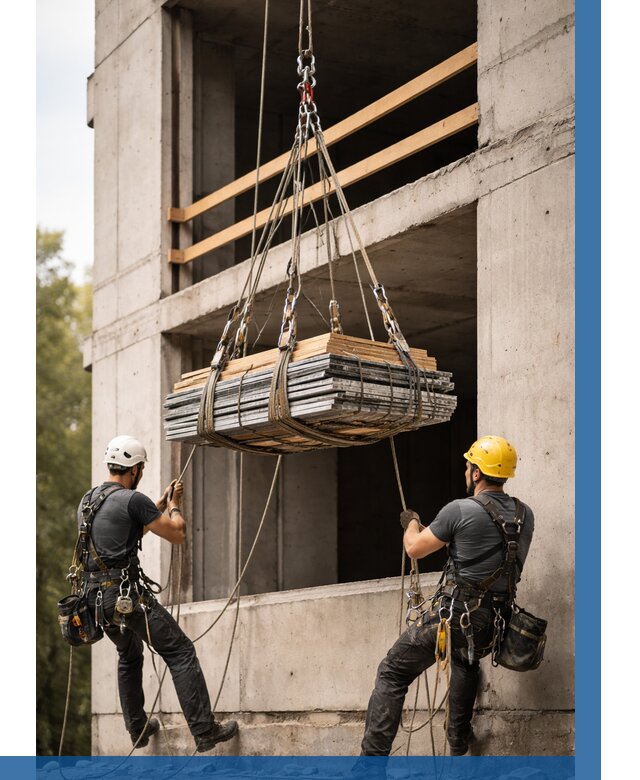 Подъем материала на этаж веревками в Медногорске от 1526 р. | ВЫСОТНИК-Мдн