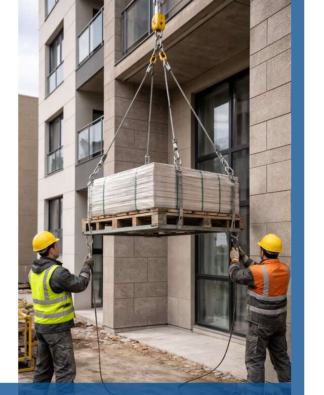 Подъем керамогранита на этаж в Медногорске от 3560 р. | ВЫСОТНИК-Мдн