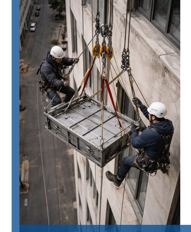 Спуск и подъем грузов по фасаду в Медногорске для зданий