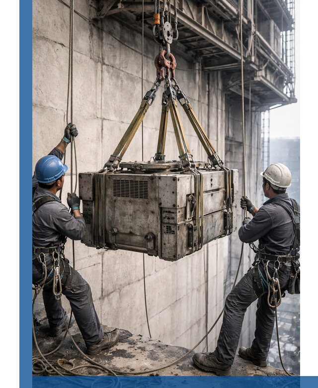 Такелажные работы на высоте, подъем и монтаж грузов в Медногорске