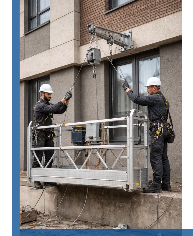 Монтаж и подъем фасадной люльки в Медногорске с гарантией безопасности