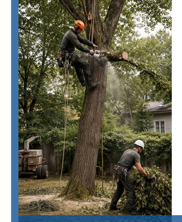 Кронирование деревьев в Медногорске, безопасная высотная обрезка