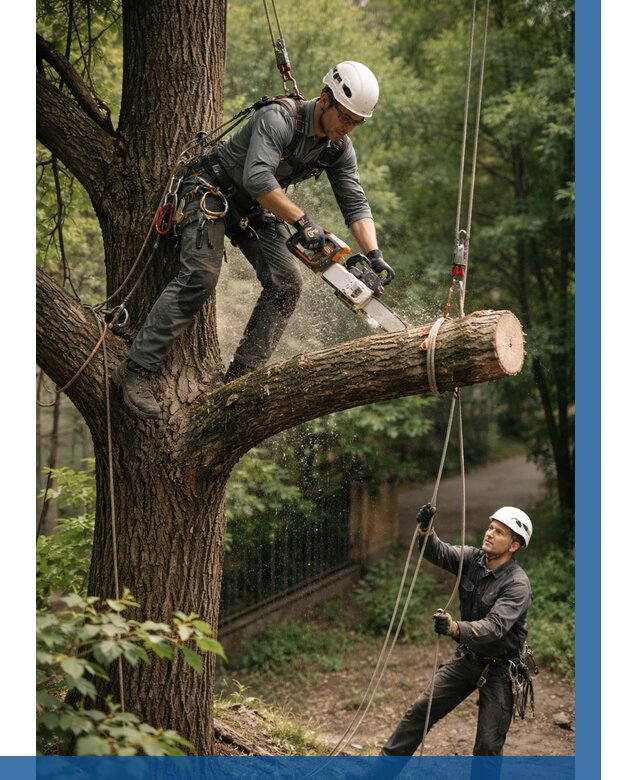Спил деревьев альпинистами в Медногорске от 8138 р. | ВЫСОТНИК-Мдн