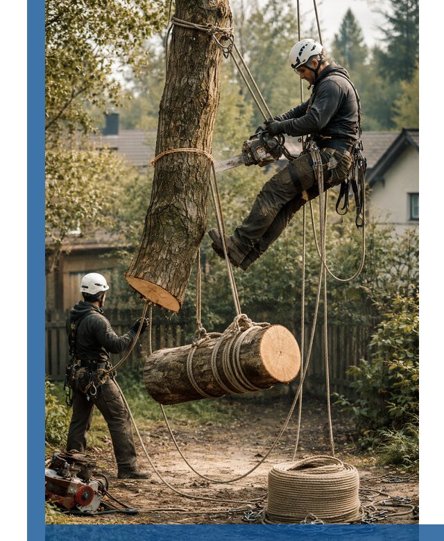Валка деревьев частями в Медногорске, безопасно и аккуратно