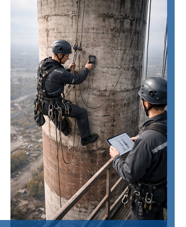 Обследование дымовой трубы в Медногорске от 8138 р. | ВЫСОТНИК-Мдн